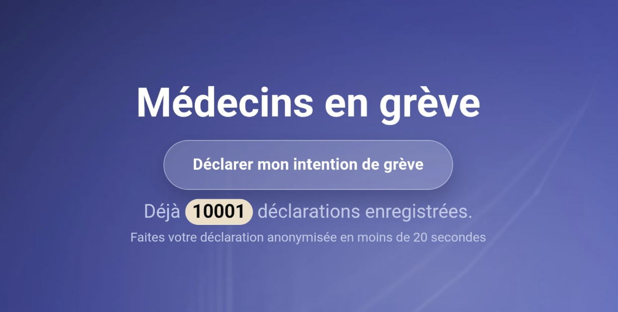 Capture d'écran de la plateforme medecinsengreve.fr